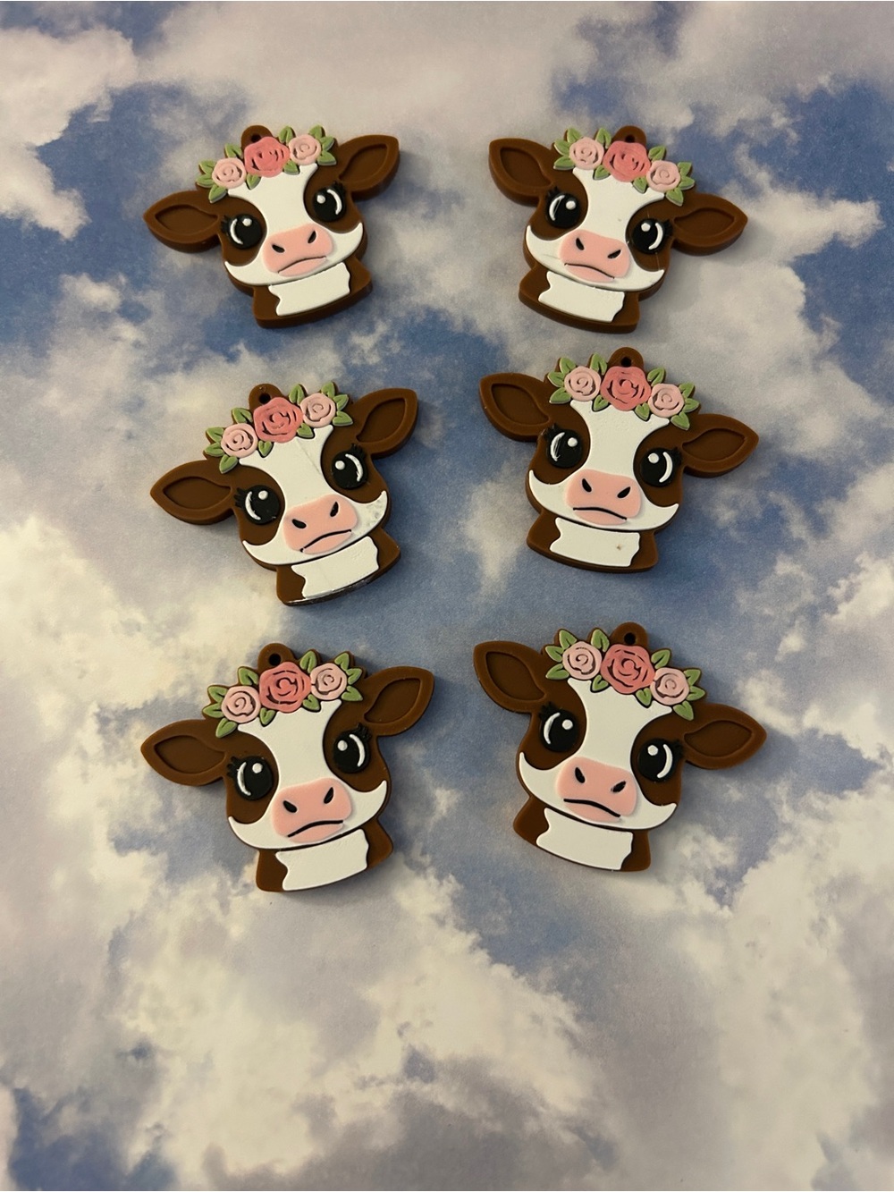 Dolly Parton keychains adorable cows